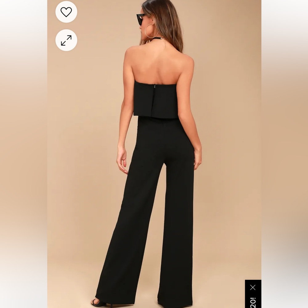 Lulu’s Power of Love Black Strapless Jumpsuit Black Size M - Picture 4 of 7
